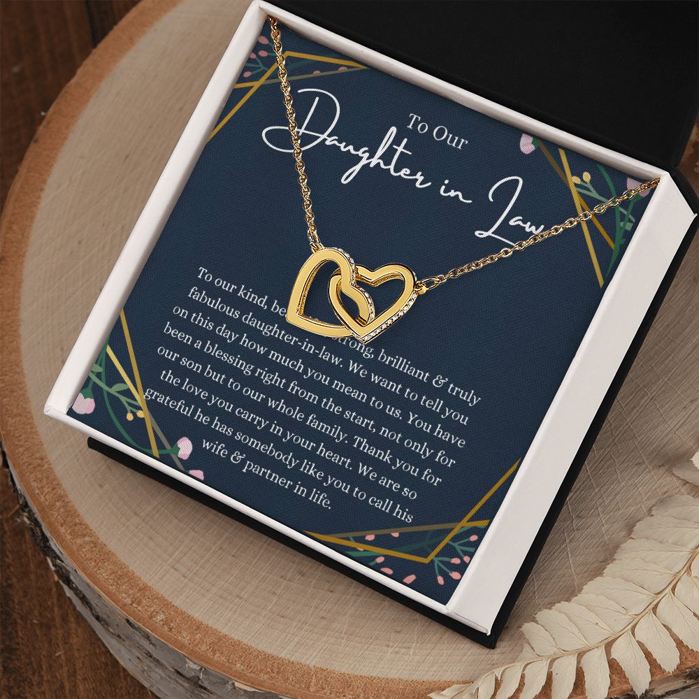 Daughter in Law - Interlocking Heart - B0BHTS428B