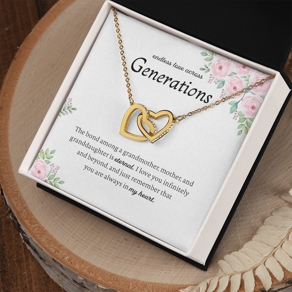 Generations Necklace For Grandma Mother Granddaughter