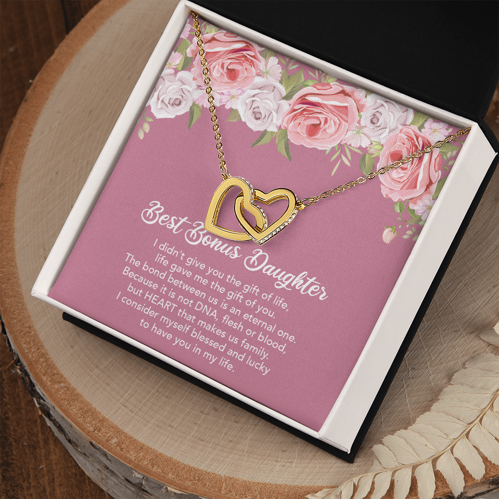 Bonus Daughter Gifts From Stepmom - Interlocking Hearts Necklace