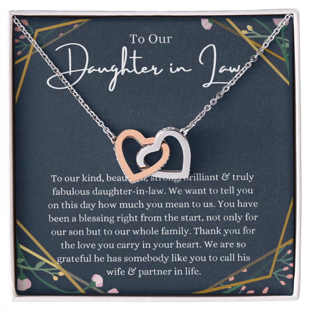 Daughter in Law - Interlocking Heart - B0BHTS428B