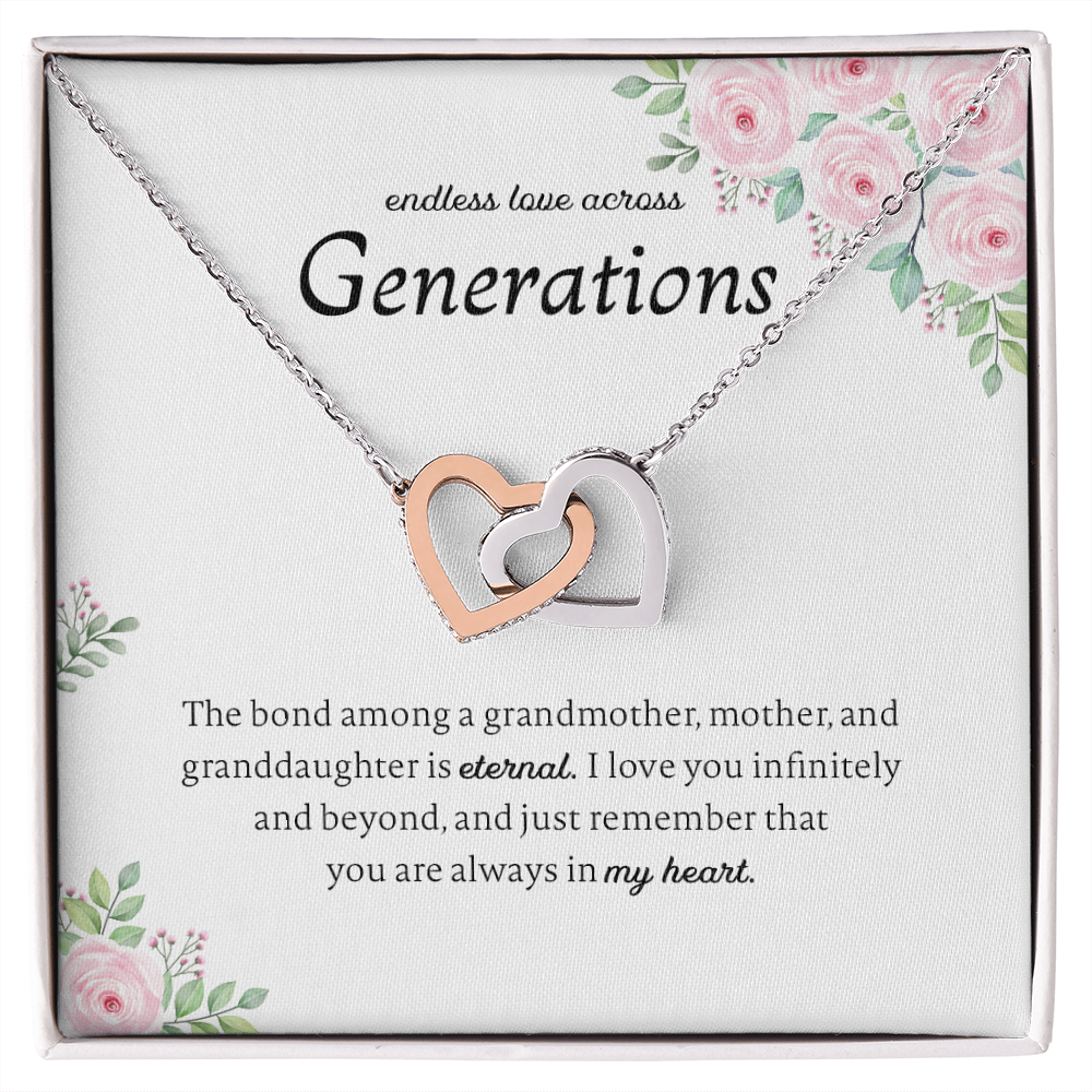 Generations Necklace For Grandma Mother Granddaughter