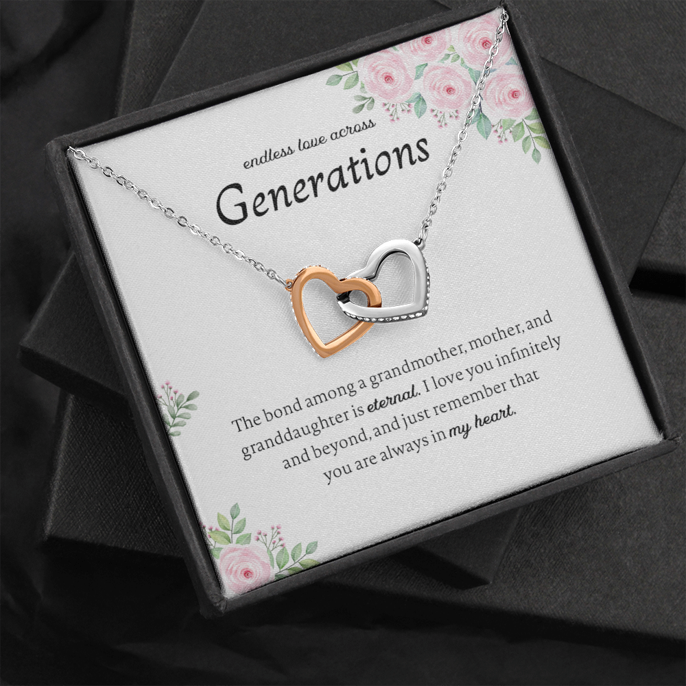 Generations Necklace For Grandma Mother Granddaughter