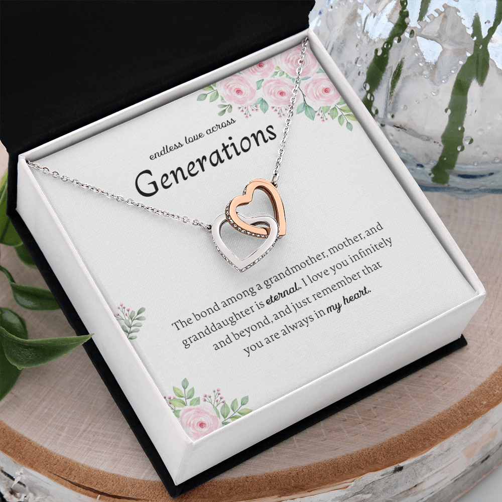 Generations Necklace For Grandma Mother Granddaughter