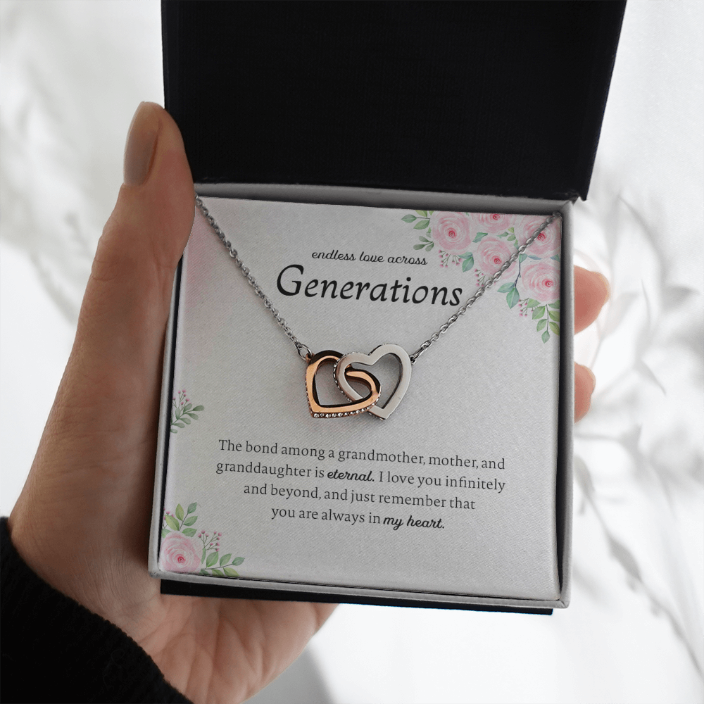 Generations Necklace For Grandma Mother Granddaughter