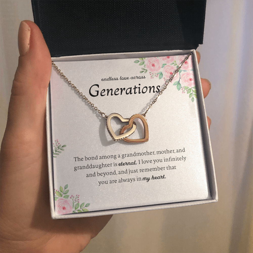 Generations Necklace For Grandma Mother Granddaughter