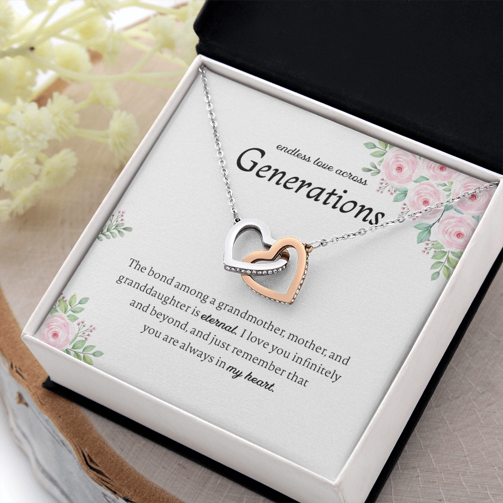 Generations Necklace For Grandma Mother Granddaughter