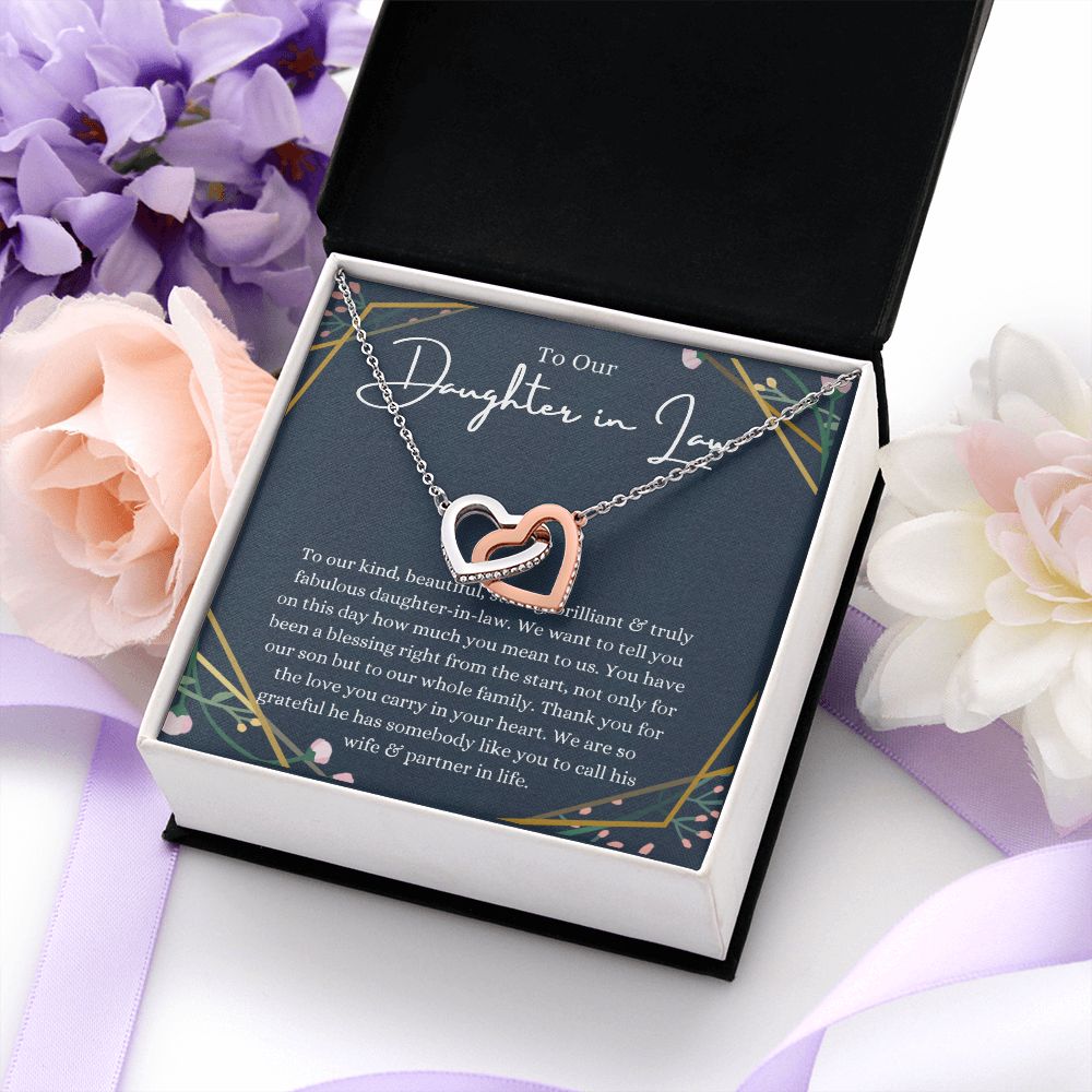 Daughter in Law - Interlocking Heart - B0BHTS428B