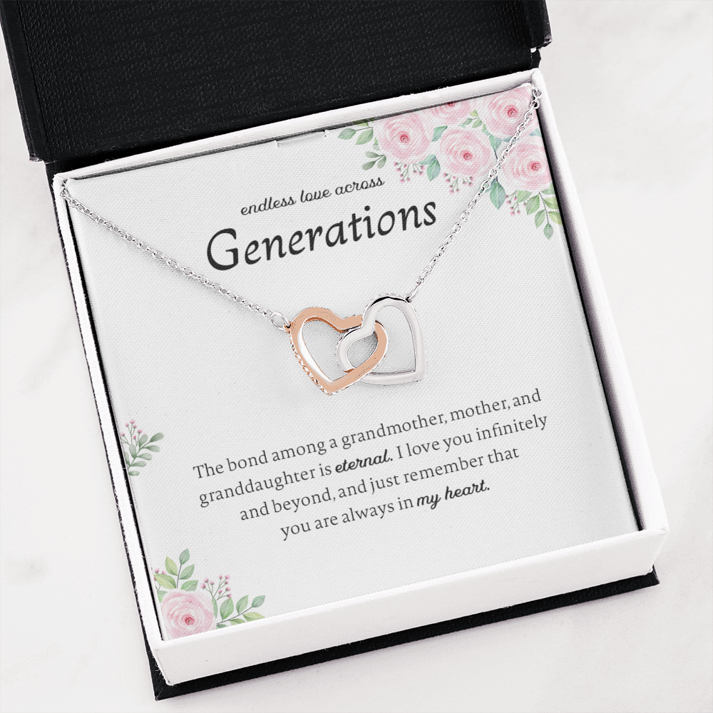 Generations Necklace For Grandma Mother Granddaughter