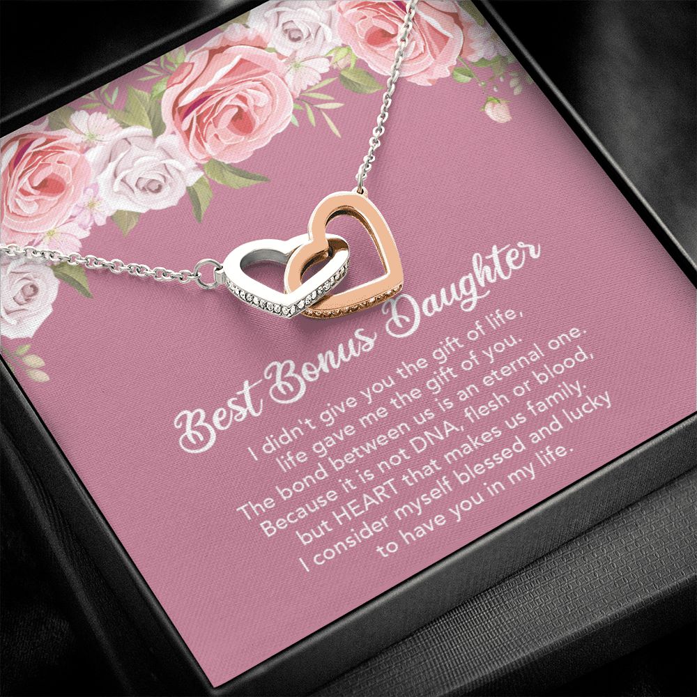 Bonus Daughter Gifts From Stepmom - Interlocking Hearts Necklace
