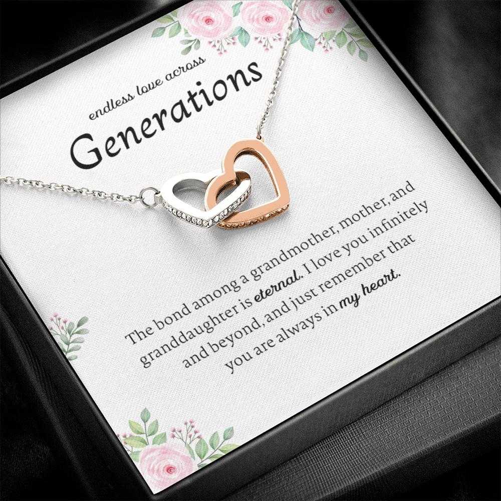 Generations Necklace For Grandma Mother Granddaughter