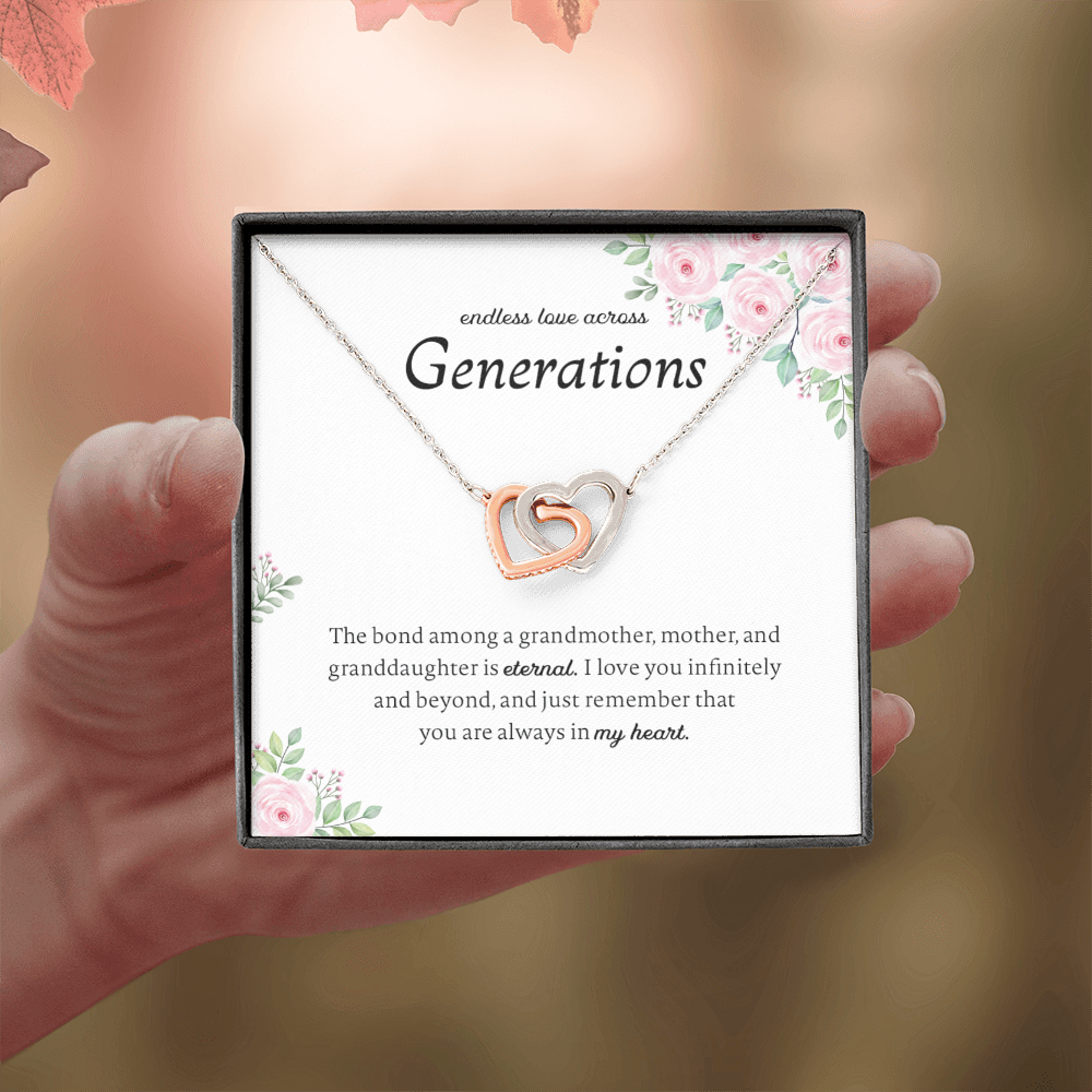 Generations Necklace For Grandma Mother Granddaughter