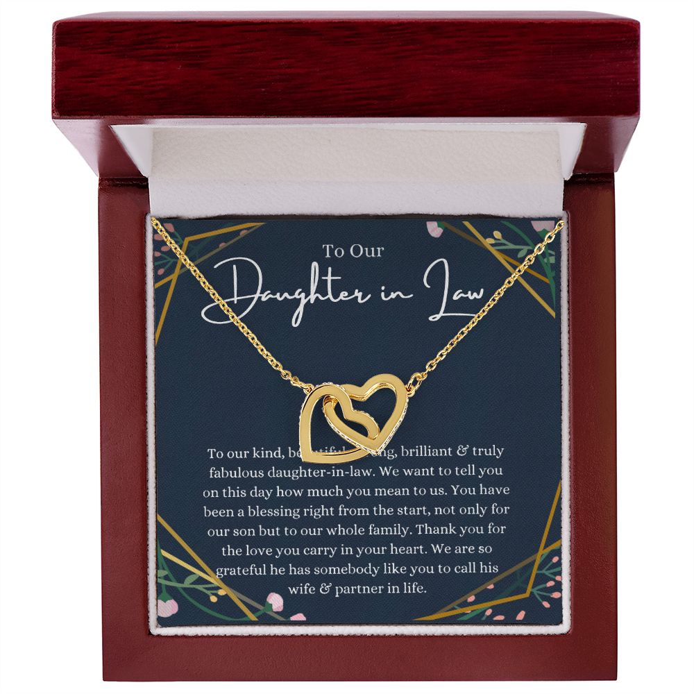 Daughter in Law - Interlocking Heart - B0BHTS428B