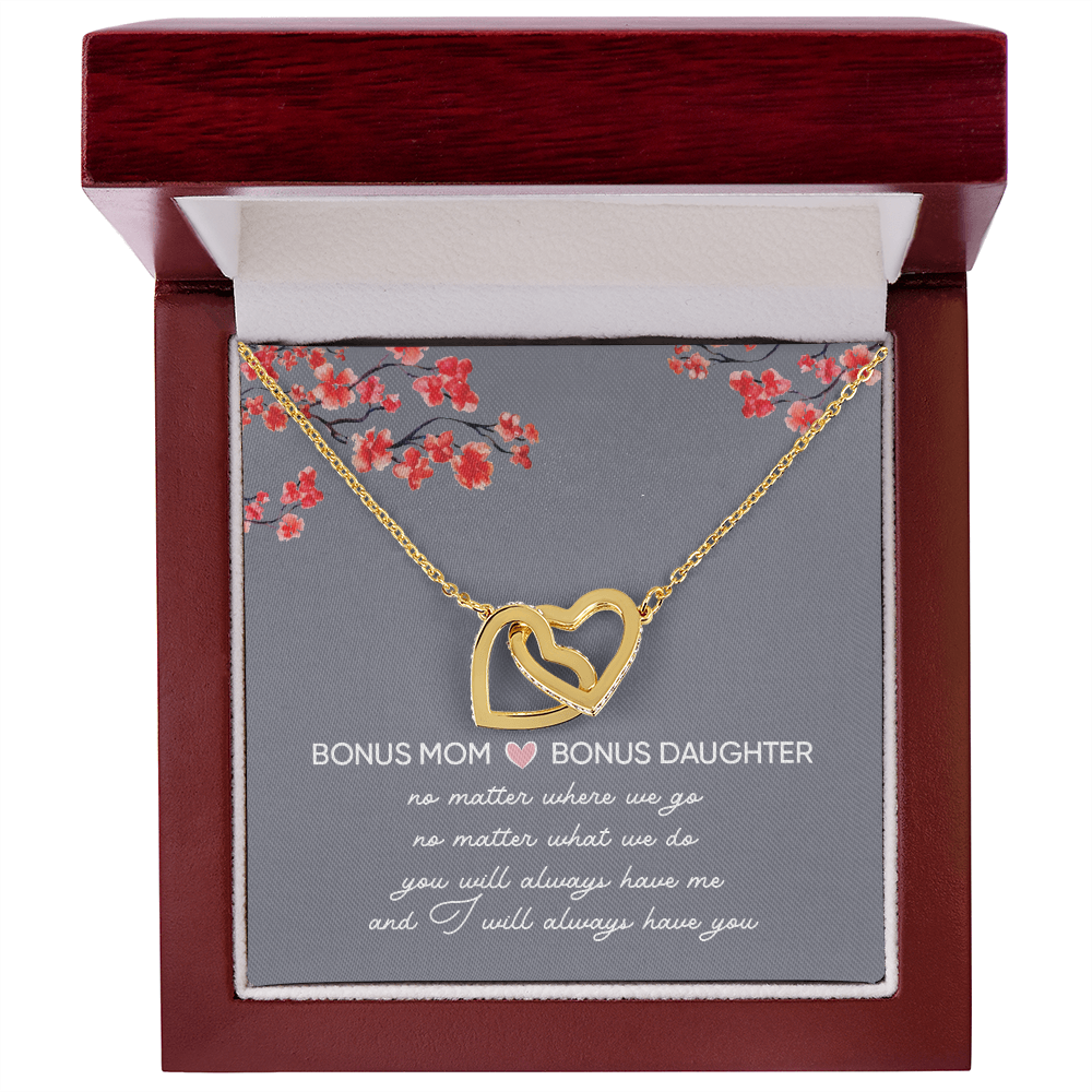 Bonus Daughter Gifts From Stepmom - Interlocking Hearts necklace