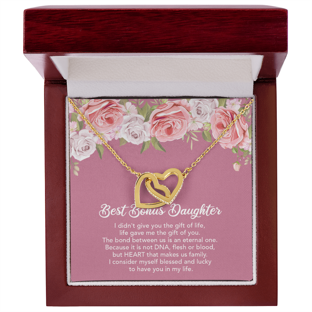 Bonus Daughter Gifts From Stepmom - Interlocking Hearts Necklace