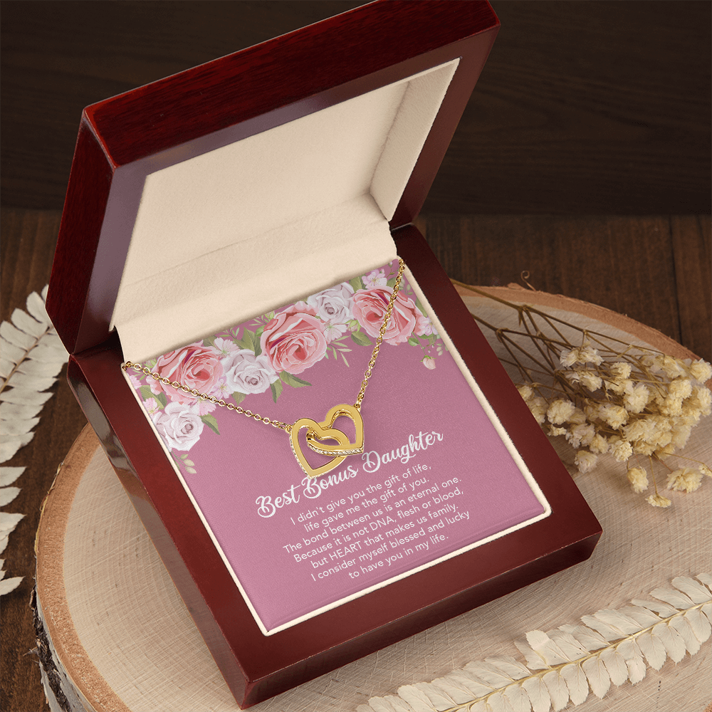 Bonus Daughter Gifts From Stepmom - Interlocking Hearts Necklace