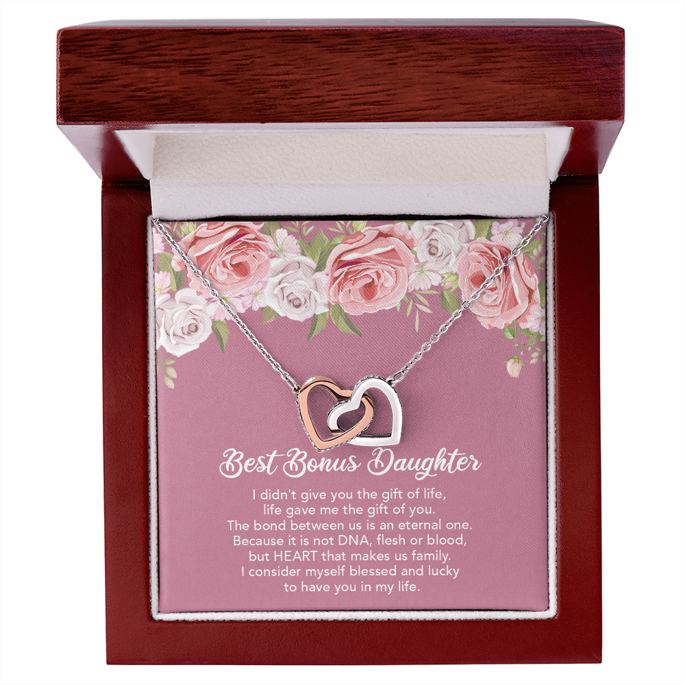 Bonus Daughter Gifts From Stepmom - Interlocking Hearts Necklace