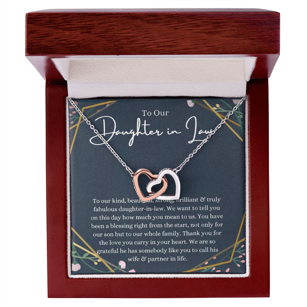 Daughter in Law - Interlocking Heart - B0BHTS428B