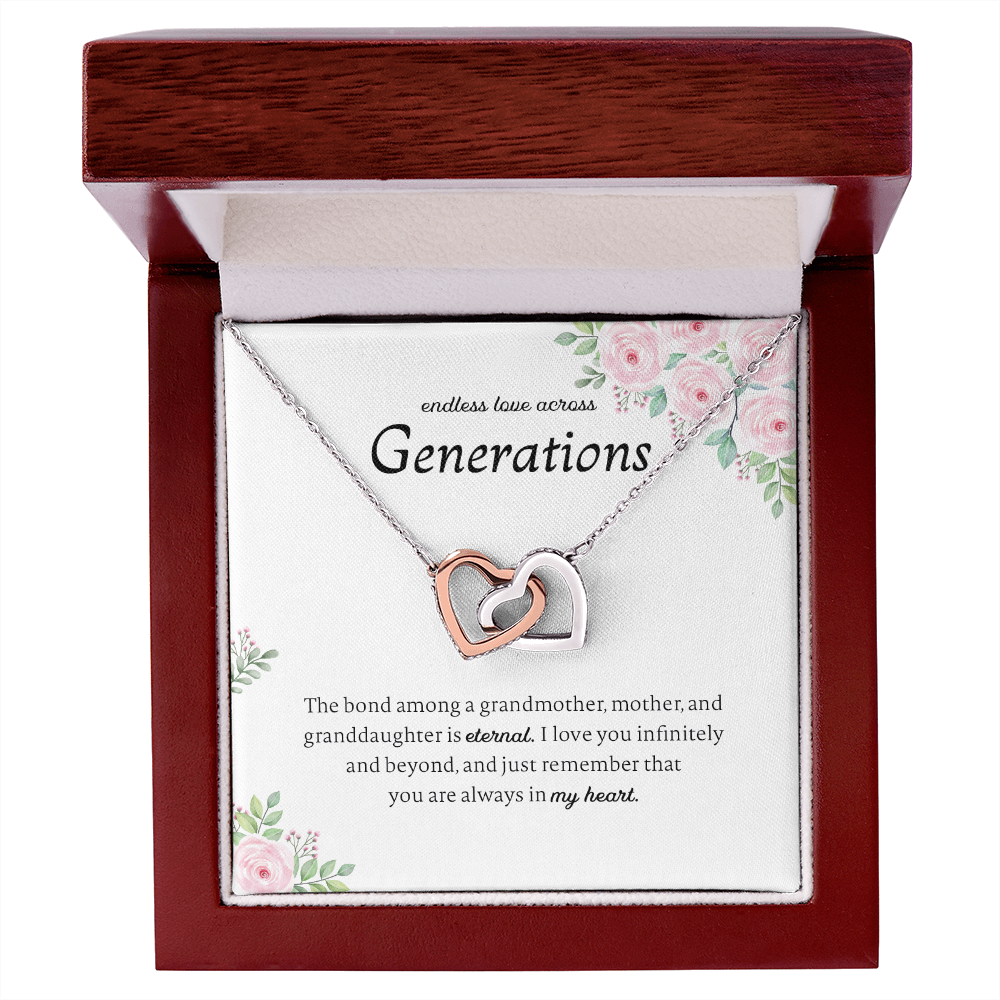 Generations Necklace For Grandma Mother Granddaughter