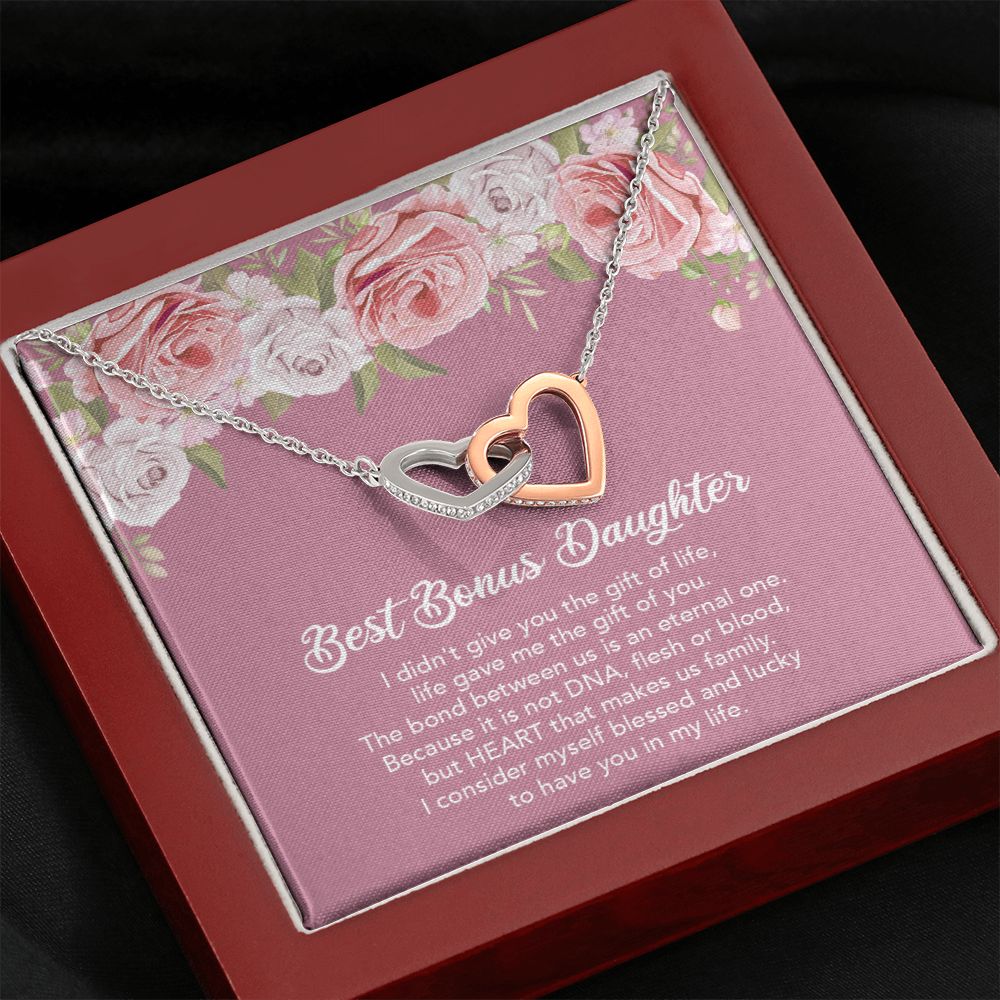 Bonus Daughter Gifts From Stepmom - Interlocking Hearts Necklace