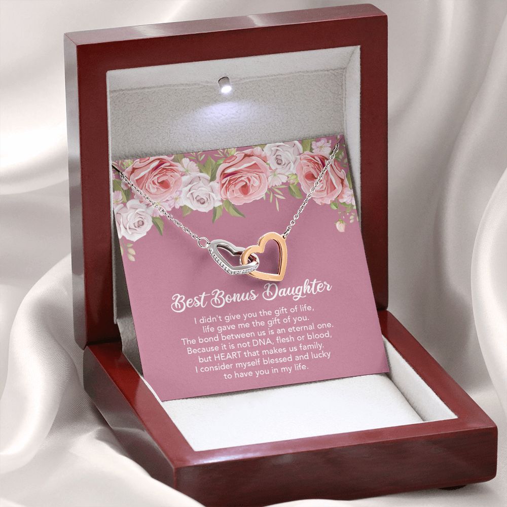 Bonus Daughter Gifts From Stepmom - Interlocking Hearts Necklace