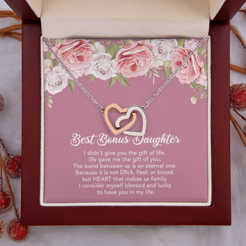 Bonus Daughter Gifts From Stepmom - Interlocking Hearts Necklace