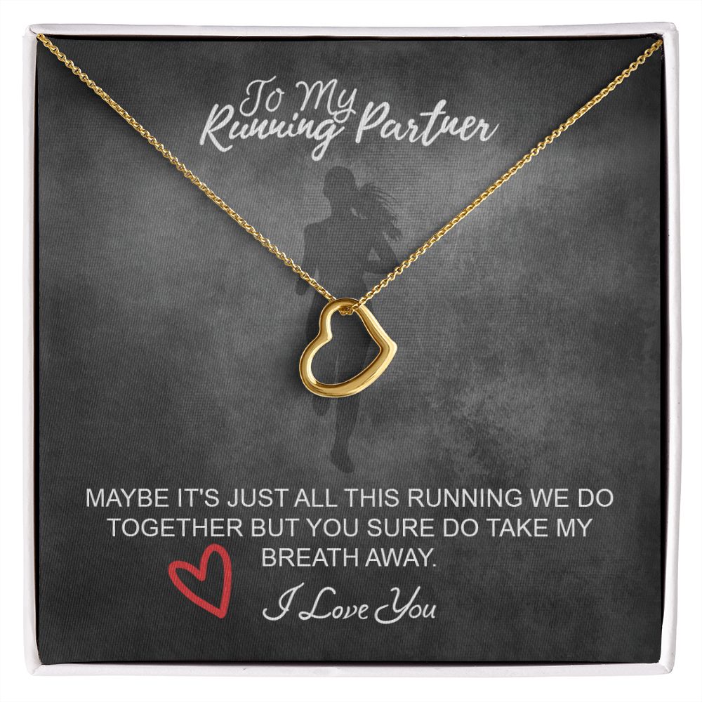Delicate Heart Necklace - B0BGGV6Z6Z - Running