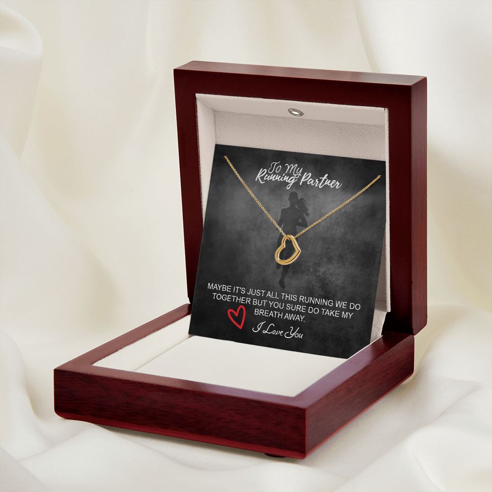 Delicate Heart Necklace - B0BGGV6Z6Z - Running