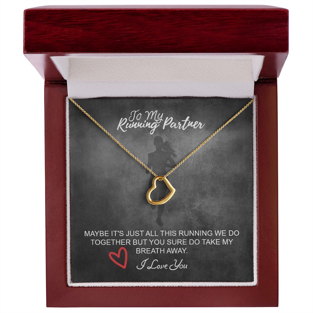 Delicate Heart Necklace - B0BGGV6Z6Z - Running