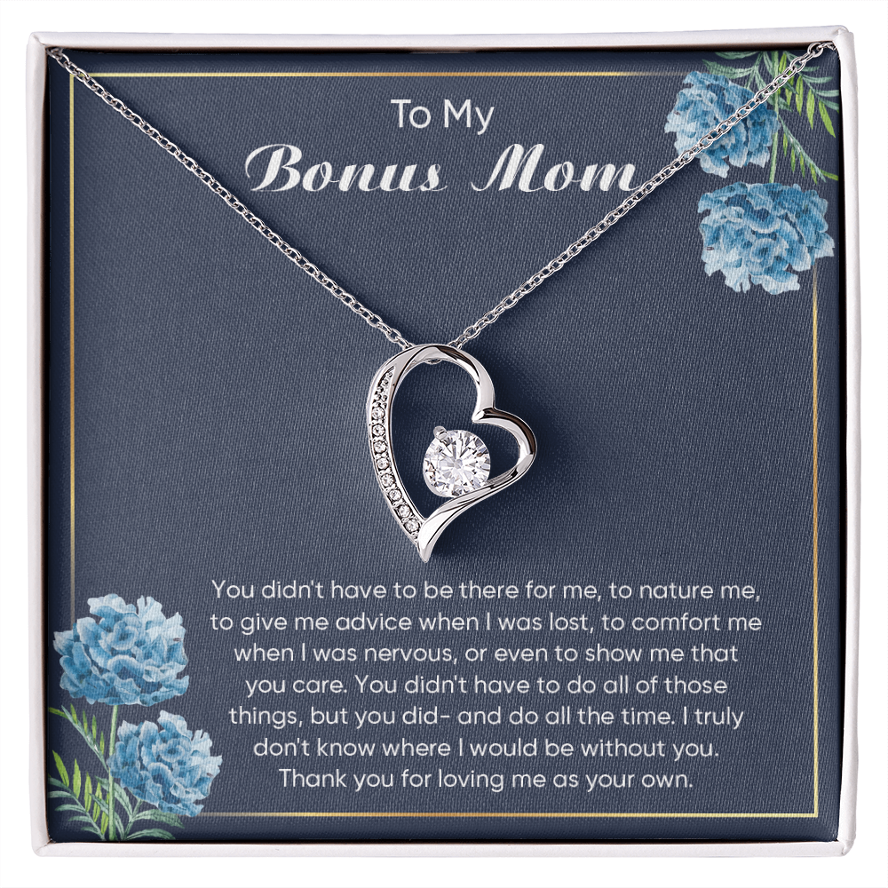To My Bonus Mom Gift From Daughter - Forever Love Necklace
