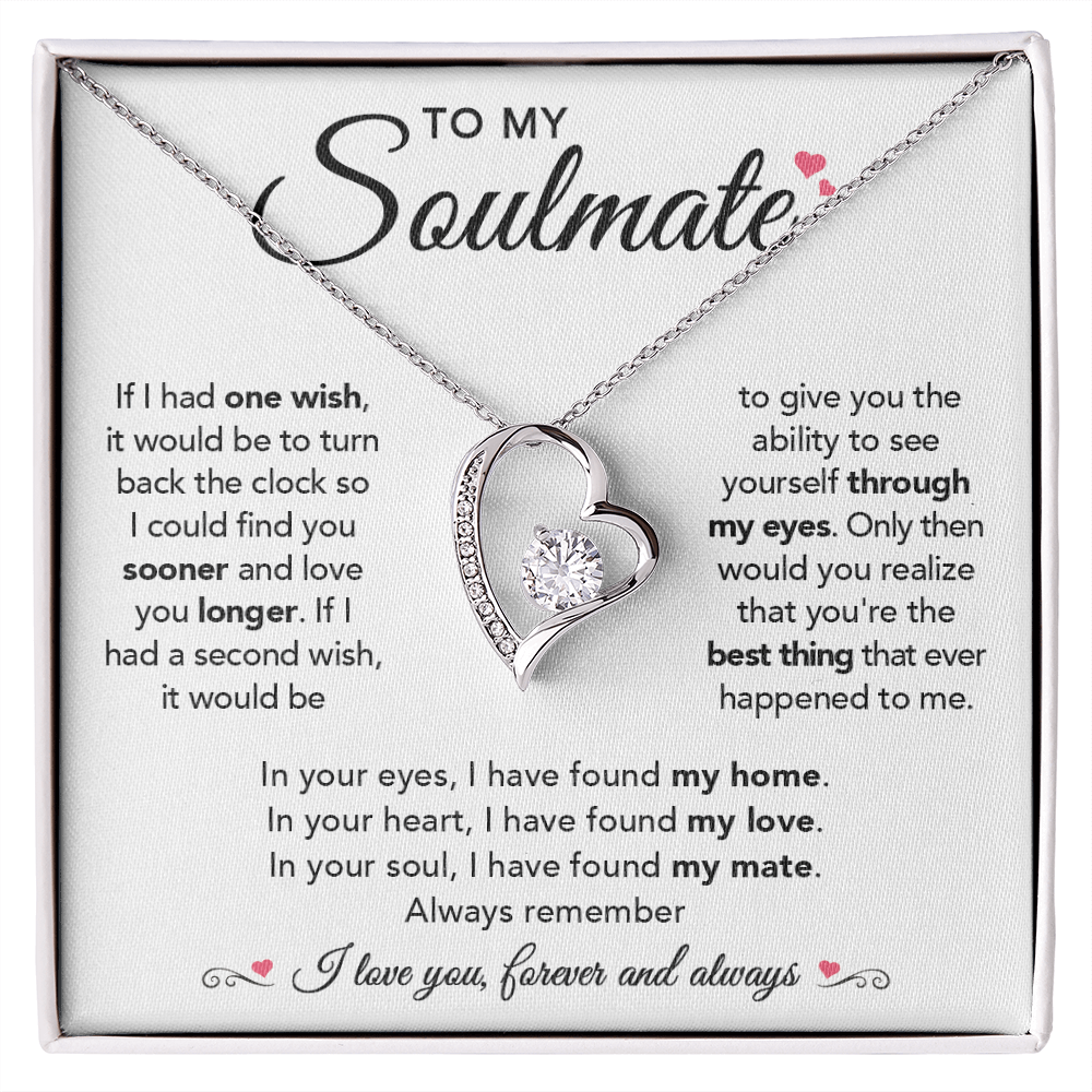 To My Soulmate - Forever Love Necklace - Free shipping