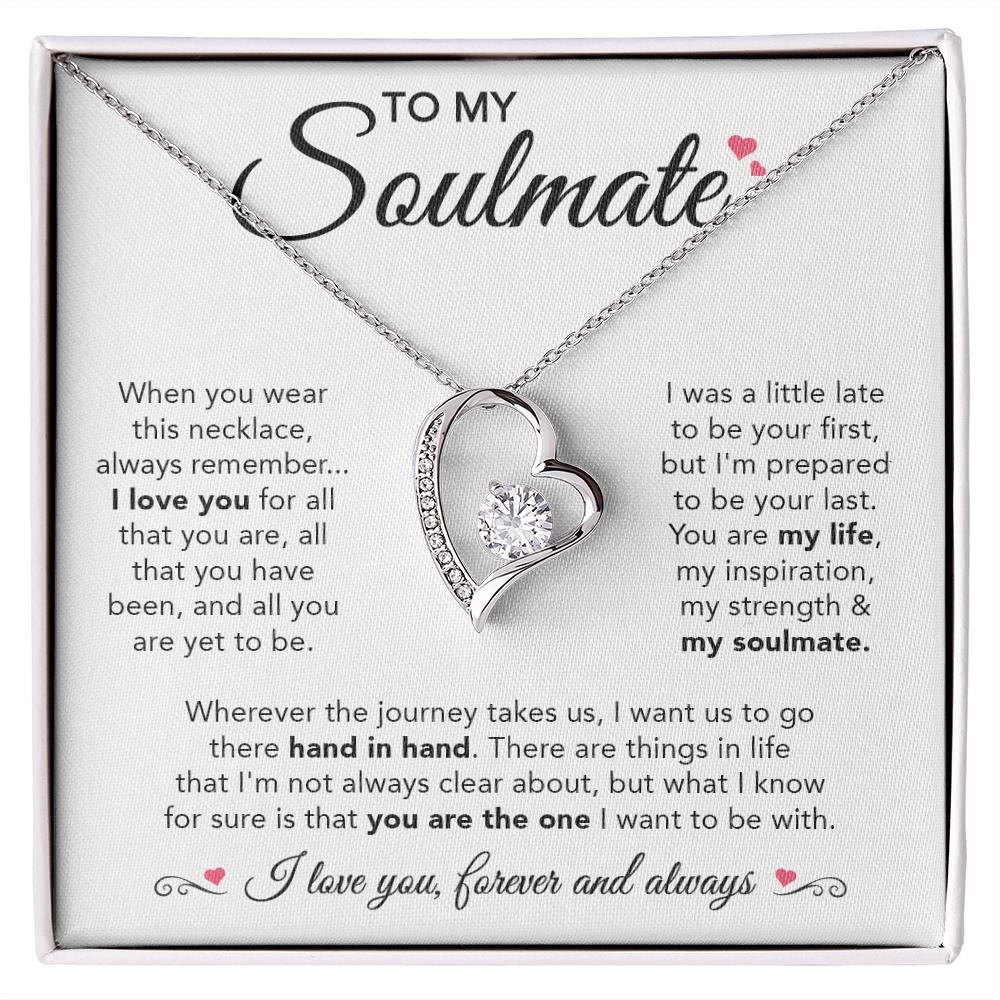 To My Soulmate - Forever Love Necklace - Free shipping