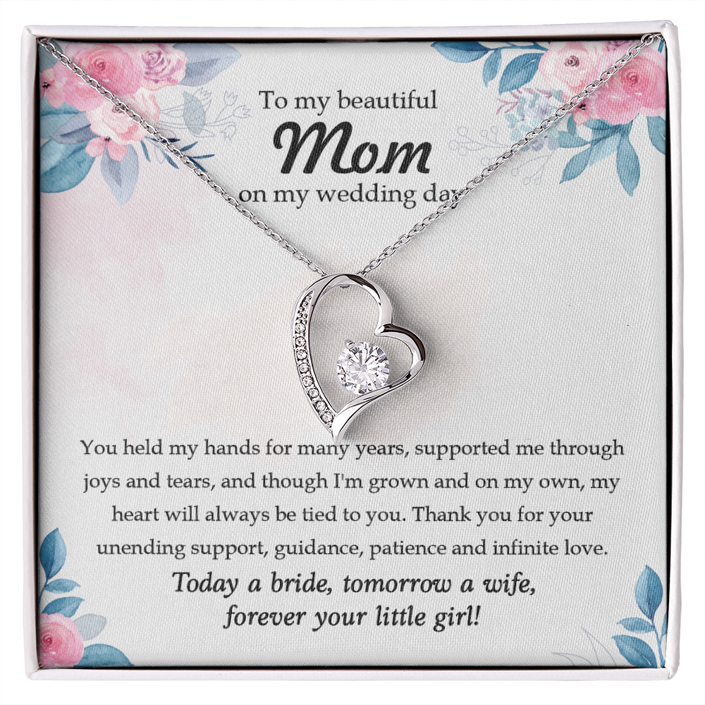 To My Mom On Wedding From Daughter - Forever Love Necklace
