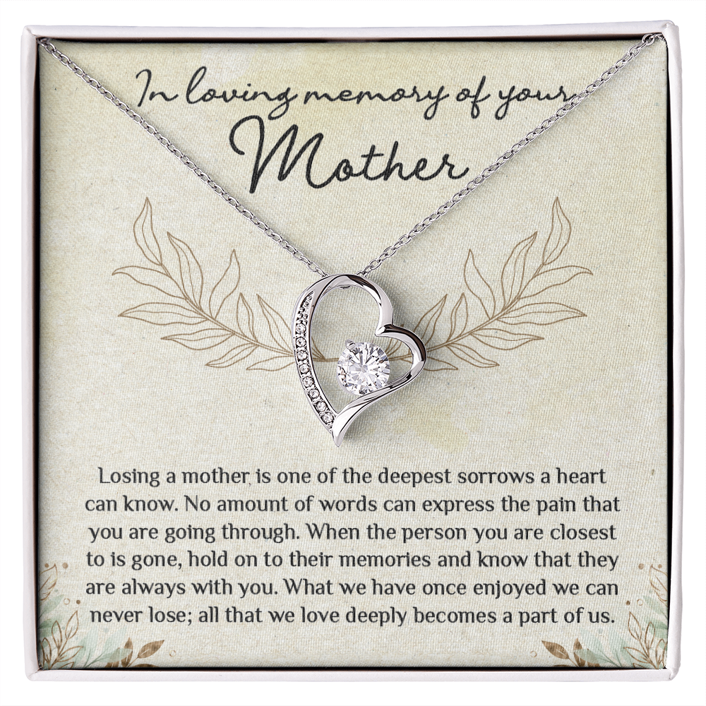 Memorial Necklace Gift for Loss of Mother - Forever Love Necklace