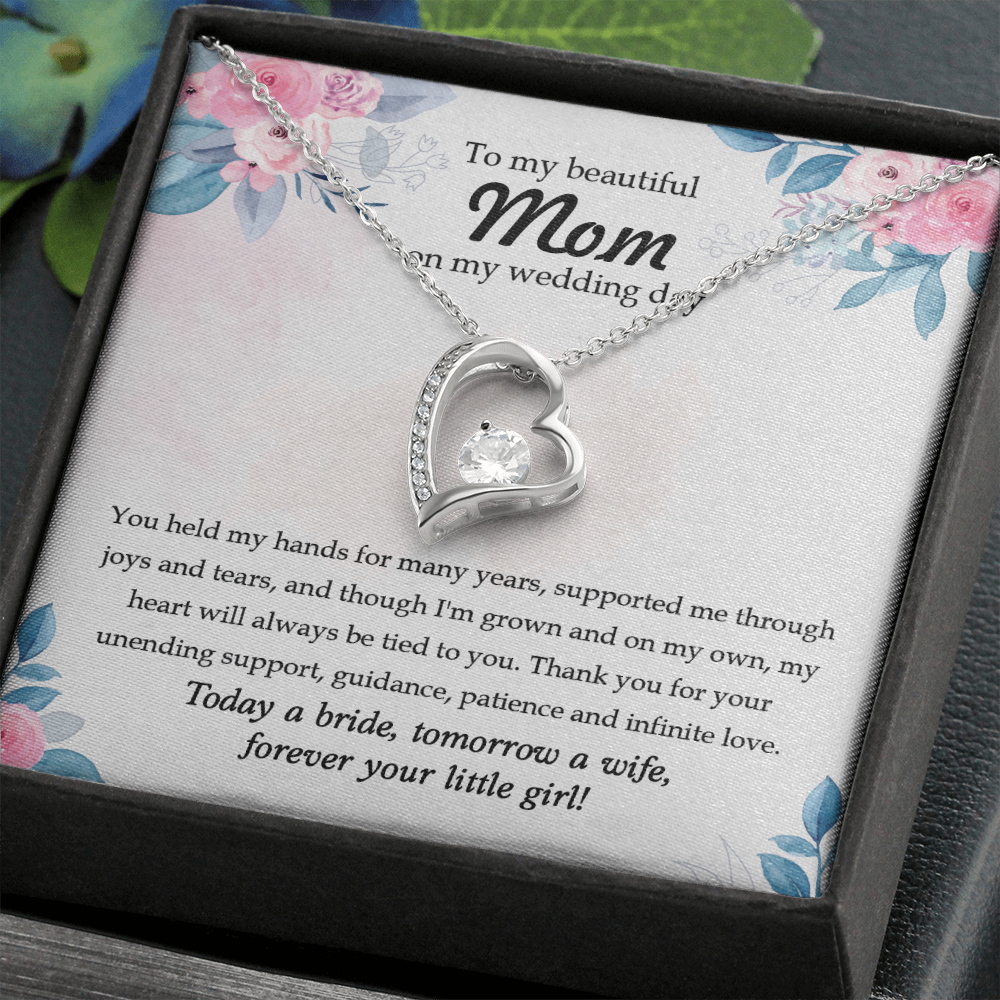 To My Mom On Wedding From Daughter - Forever Love Necklace