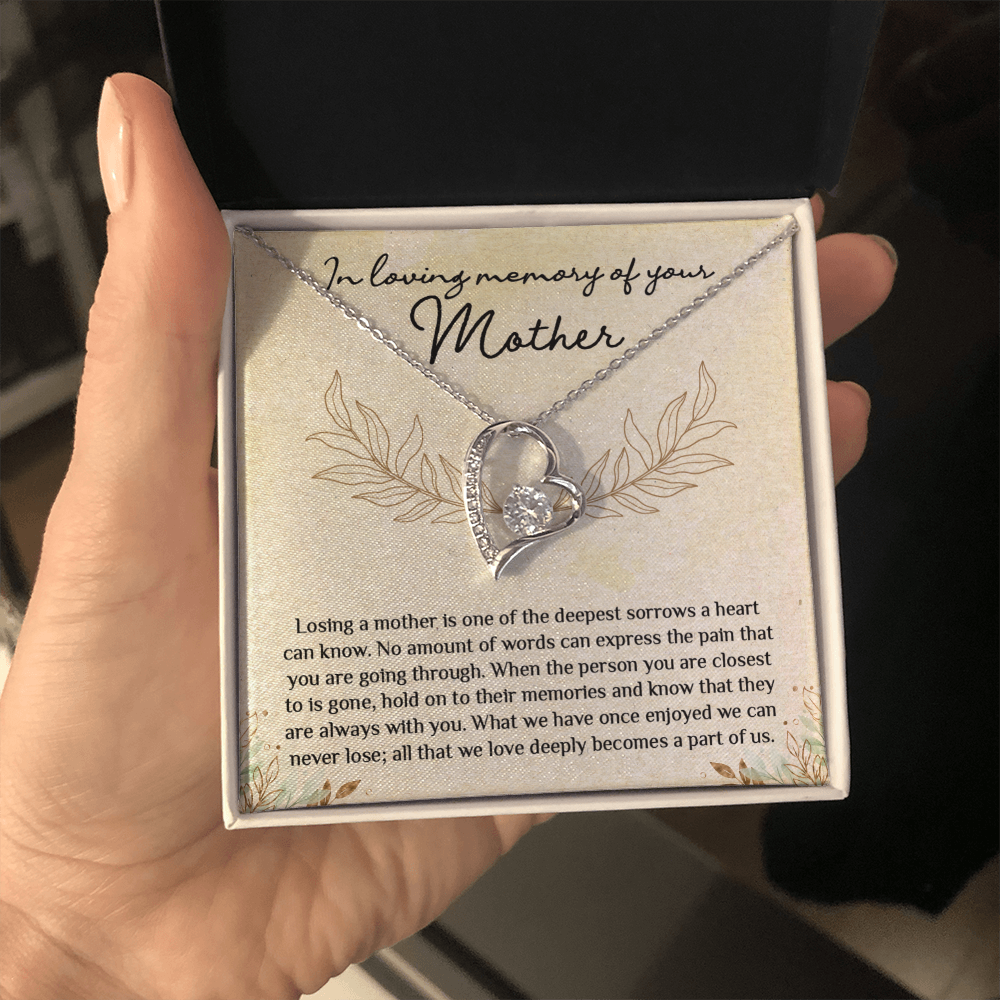 Memorial Necklace Gift for Loss of Mother - Forever Love Necklace
