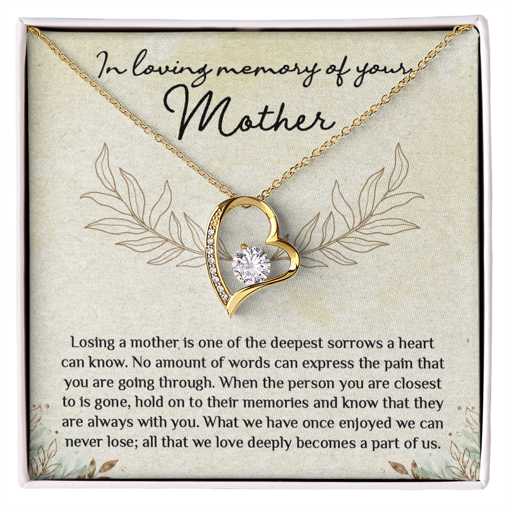 Memorial Necklace Gift for Loss of Mother - Forever Love Necklace
