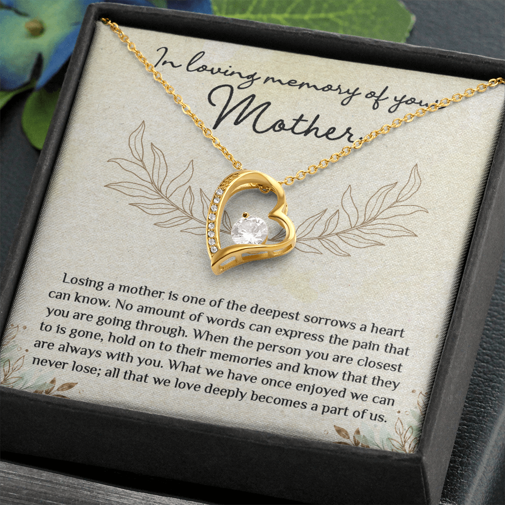 Memorial Necklace Gift for Loss of Mother - Forever Love Necklace