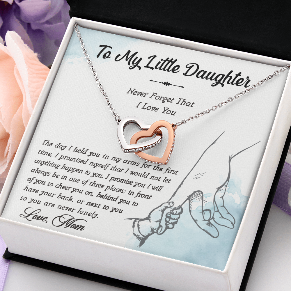 A Special Gift for Your Daughter - Interlocking Heart Necklace - Free shipping