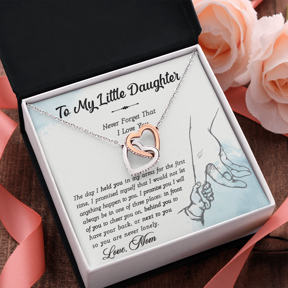 A Special Gift for Your Daughter - Interlocking Heart Necklace - Free shipping