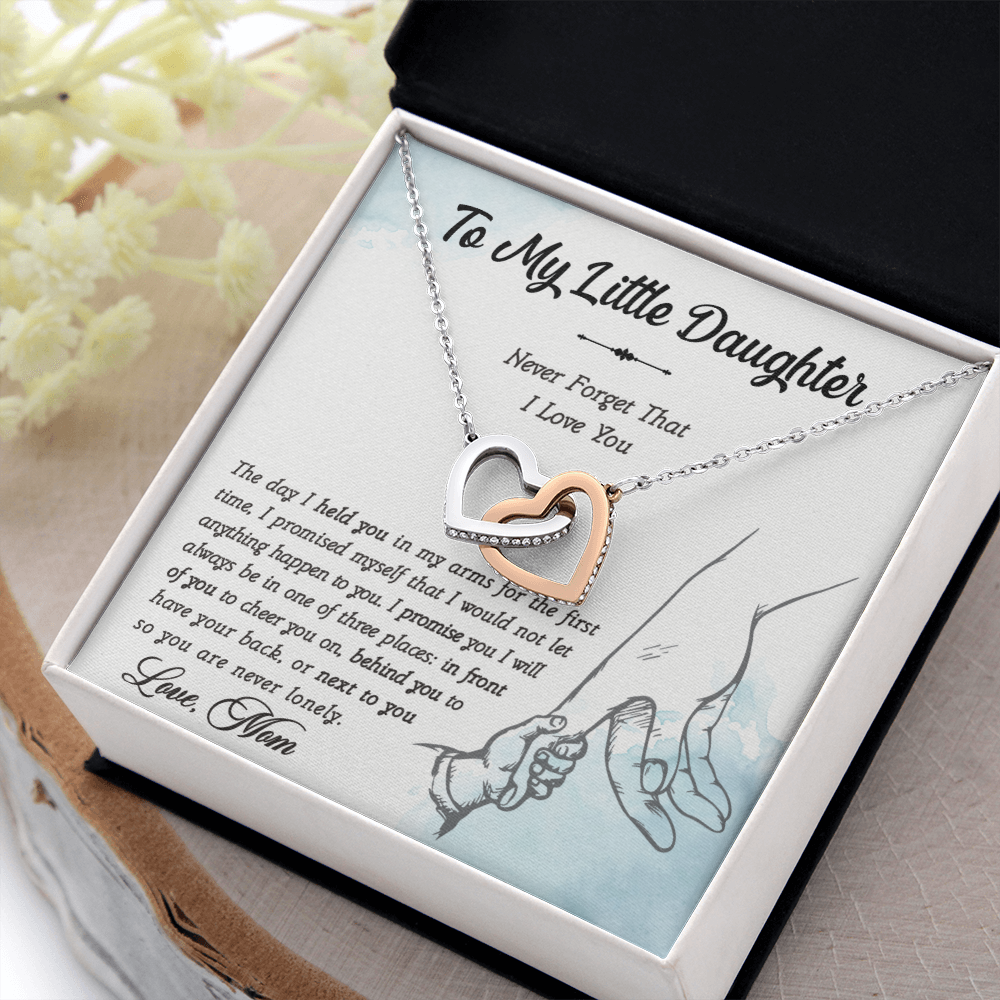 A Special Gift for Your Daughter - Interlocking Heart Necklace - Free shipping