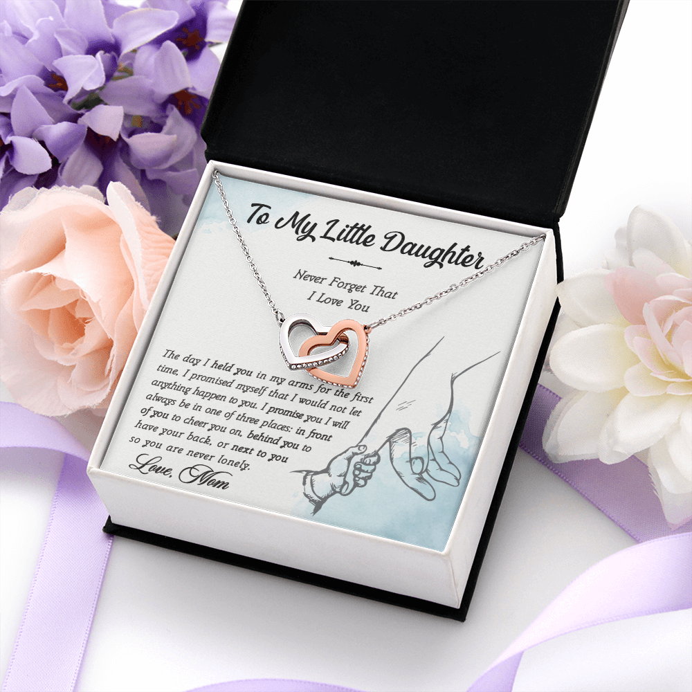 A Special Gift for Your Daughter - Interlocking Heart Necklace - Free shipping