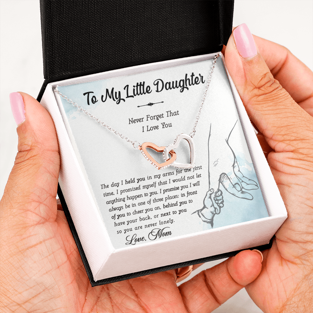 A Special Gift for Your Daughter - Interlocking Heart Necklace - Free shipping