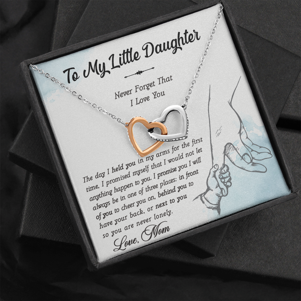 A Special Gift for Your Daughter - Interlocking Heart Necklace - Free shipping