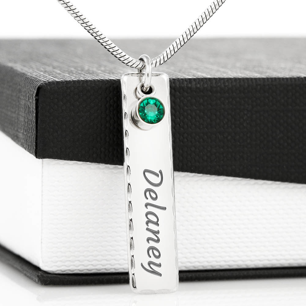 A Special Gift For Your Daughter Granddaughter on Graduation Day  - Birthstone Name Necklace - Free Shipping