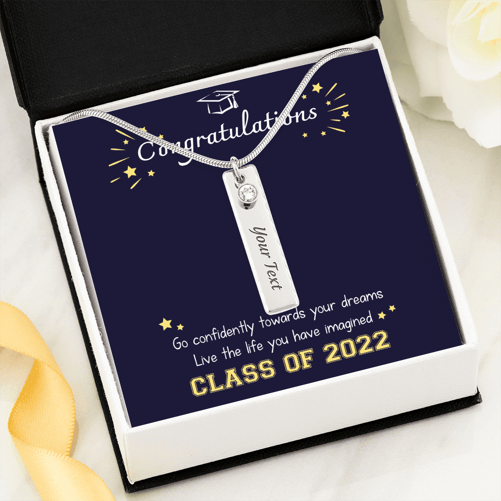 A Special Gift For Your Daughter Granddaughter on Graduation Day  - Birthstone Name Necklace - Free Shipping