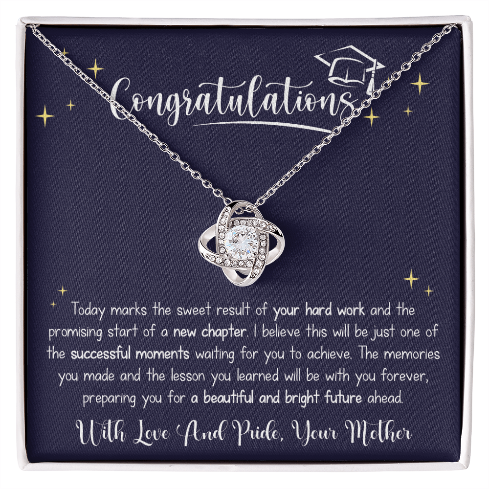 A Special Gift For Your Daughter on Graduation Day - Love Knot Necklace - Free Shipping