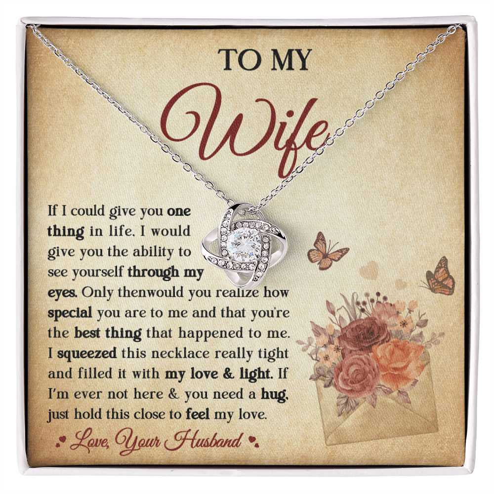 To My Wife - Love Knot Necklace - Free shipping