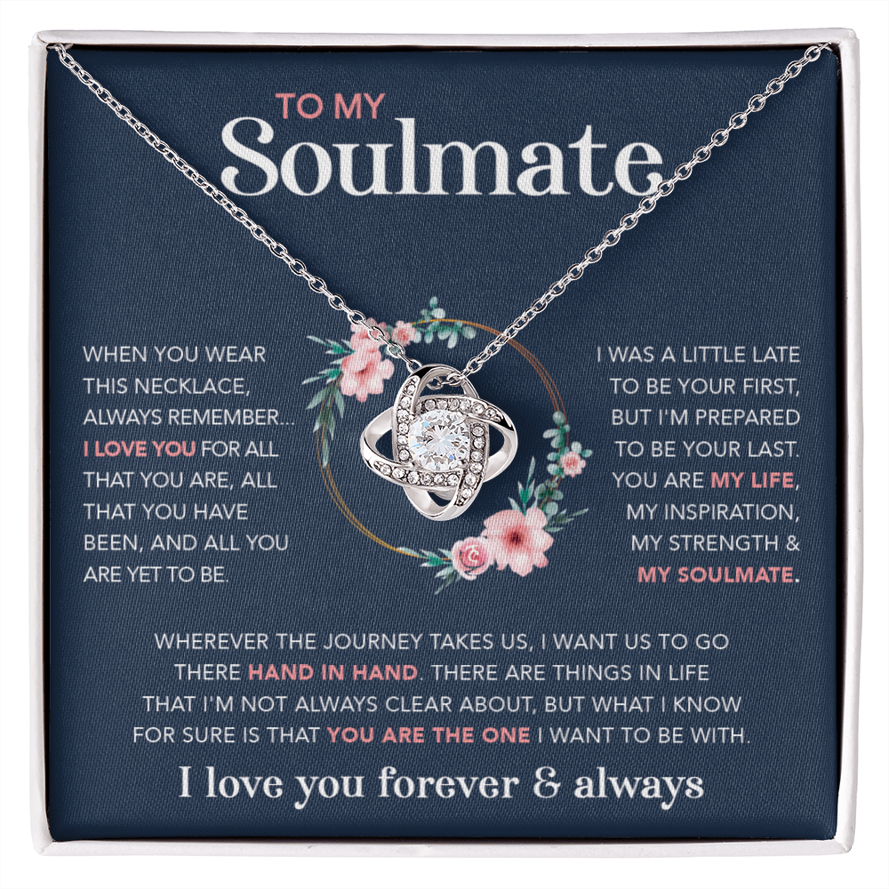 To My Soulmate - Love Knot Necklace - Free shipping