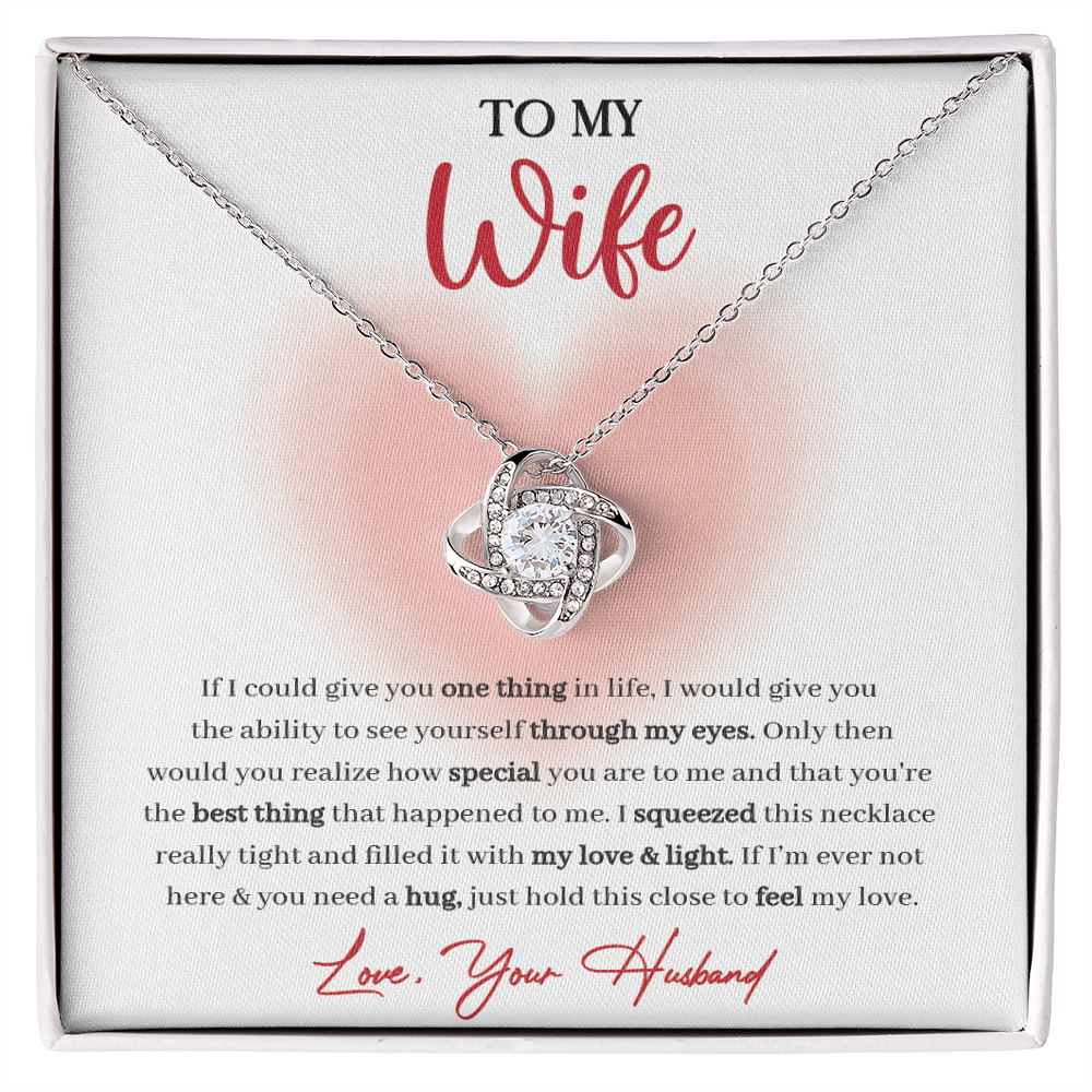 To My Wife - Love Knot Necklace - Free shipping