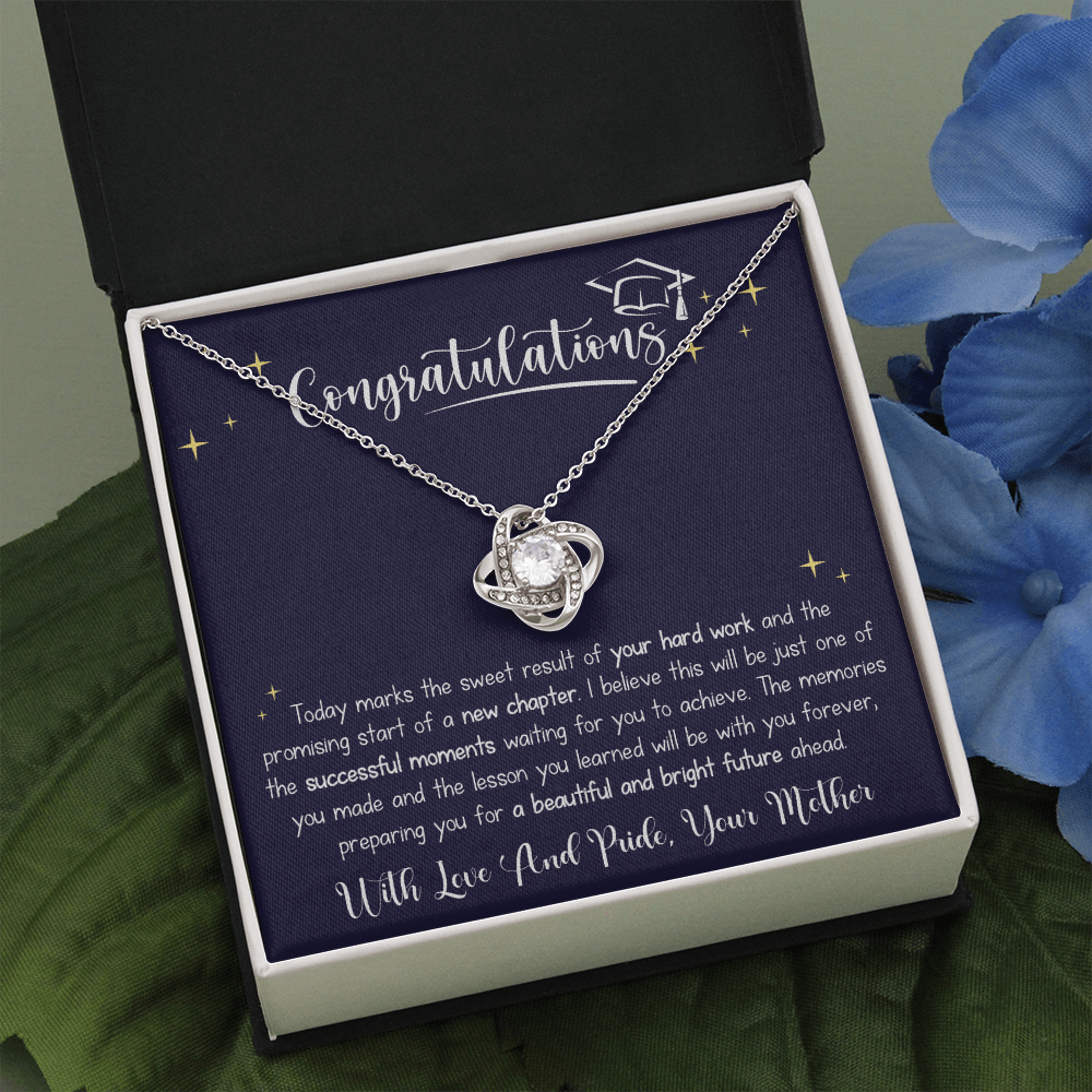 A Special Gift For Your Daughter on Graduation Day - Love Knot Necklace - Free Shipping
